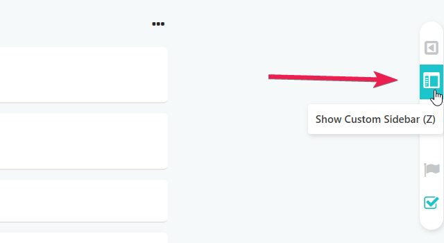 Hiding and displaying the sidebar