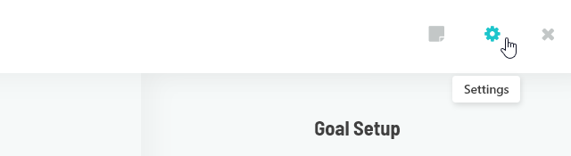 Navingating to Goal Settings