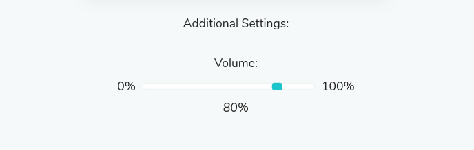 Changing the sound volume