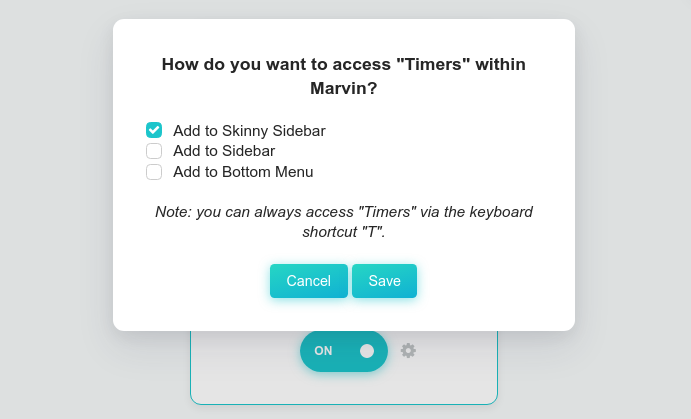 Adding timers to the skinny Sidebar