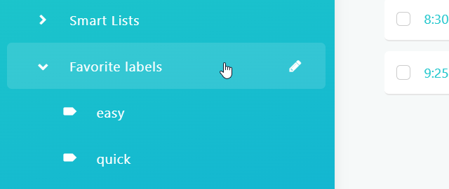 Expanding a sidebar group