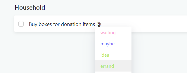 Adding a label to a task