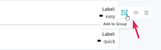 Adding an item to the sidebar group