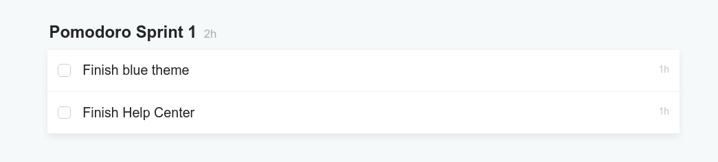 Pomodoro sprint