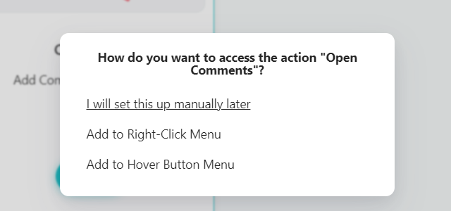 Adding access to comments