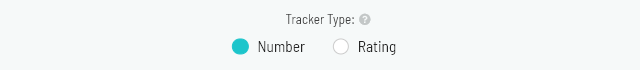 Choosing whether the tracker is for recording a number or a rating
