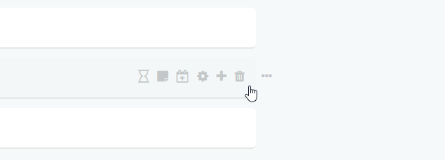 Hovering over a task