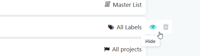 Hiding and deleting sidebar items
