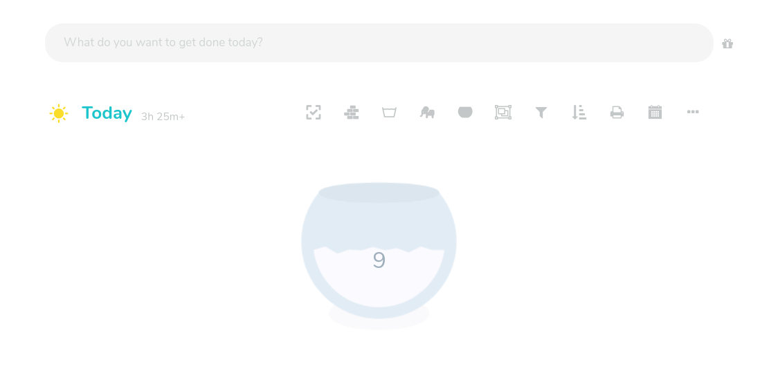 The Task Jar showing the number of items in it