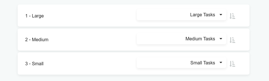 Changing sections in 1-3-5 workflow