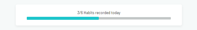 Habits displayed as a progress bar