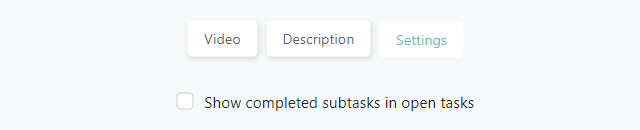 Hiding completed subtasks