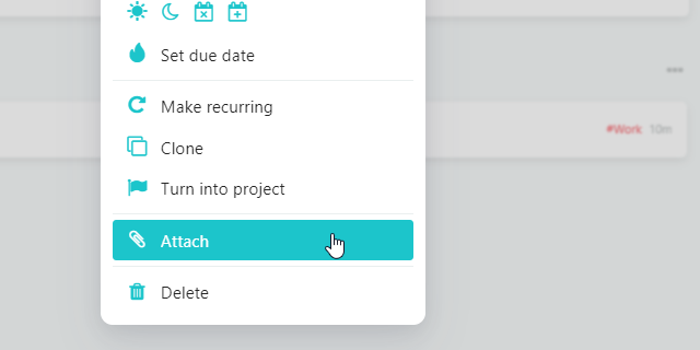 Adding the Attach action to the right-click menu