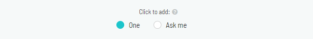 Click to add option for Habits