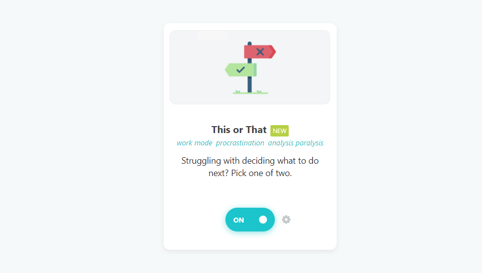 This or That feature how to guide