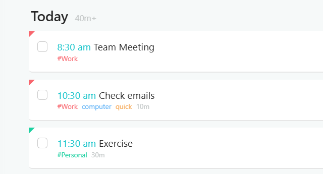 Task metadata displayed under the task title