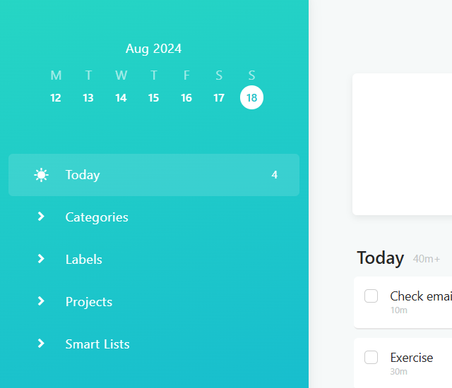 Example sidebar, used in Solid Workflow