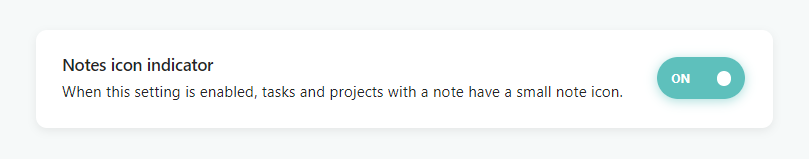 Notes icon indicator