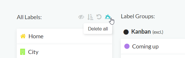 Delete all labels