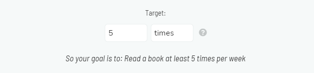 Setting the habit target