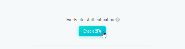 Turning on the 2FA