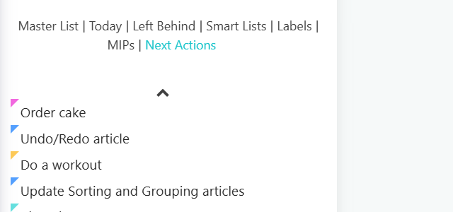 Single smart list showing all its tasks in a custom tab